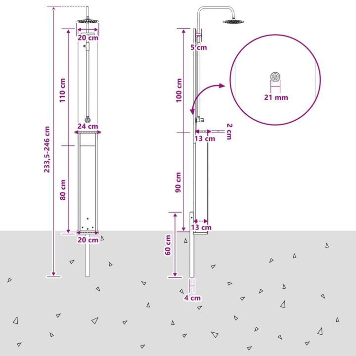Produktbild vidaXL Outdoor-Dusche