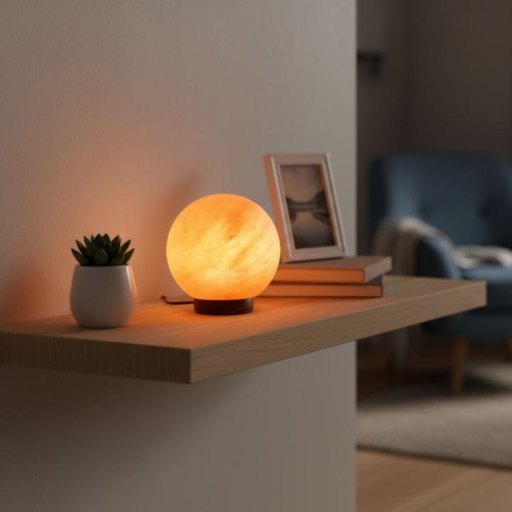 Produktbild Hermex Himalya-Salzlampe Salzkristalllampe Kristallsalzleuchte Dekotischlampe (E14)