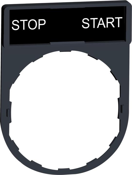 Actual product image Schneider Electric Legend plate,stop start