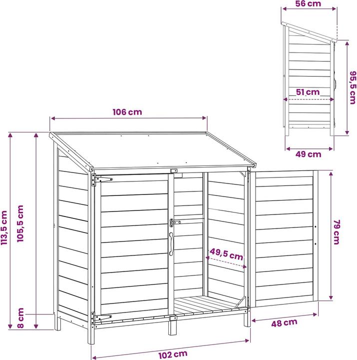 Produktbild vidaXL Garten Shed