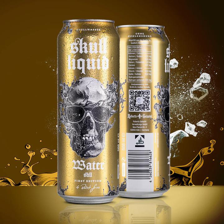 Actual product image Skull Liquid - Wasser Still (12 x 568ml Dose) (12 x 56.8 cl)