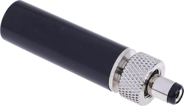 Actual product image RS PRO Hollow plug nickel-plated 12.0 V / 5.0A, inner Ø 2.1mm / outer 5.5mm x 40.4mm, cable mounting