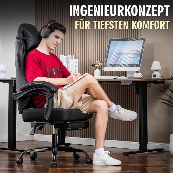 Actual product image Gtplayer Ergonomic Gaming Chair with Footrest and Adjustable Headrest