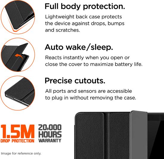 Productafbeelding Eiger Folio Case Zwart Storm 250m Case Zwart (Galaxy Tab A8)