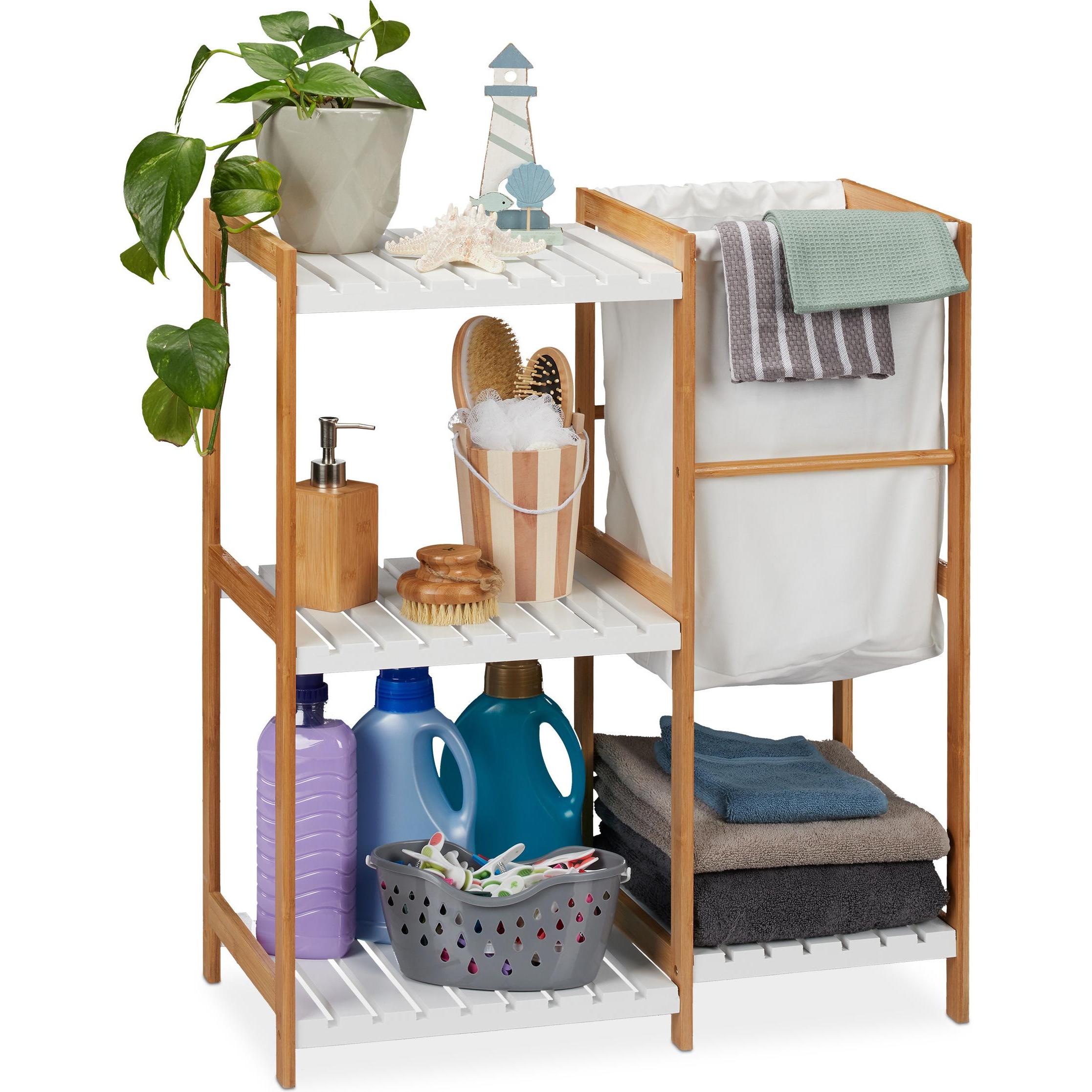 Relaxdays, Badezimmerregal, Badregal (65.5 x 33 x 76 cm)