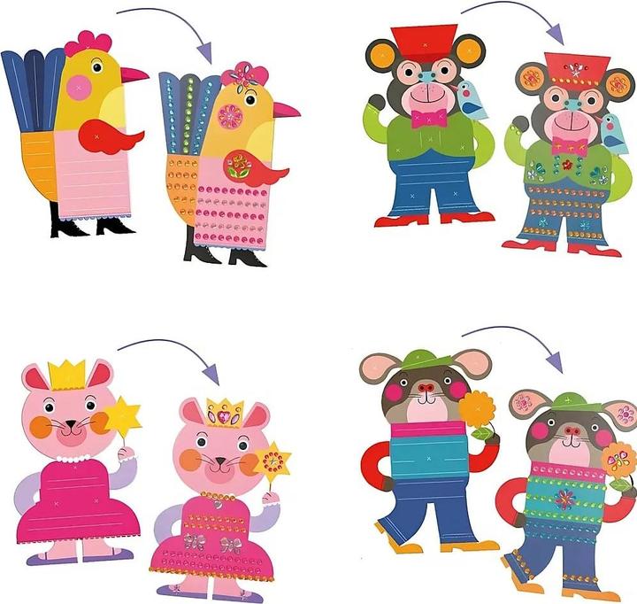 Actual product image Djeco Stickers and crafting glamour