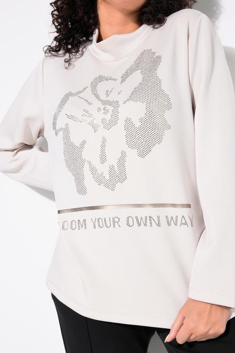 Produktbild Ulla Popken Sweatshirt, Blüte, Stehkragen, Langarm, Modalmix (62)
