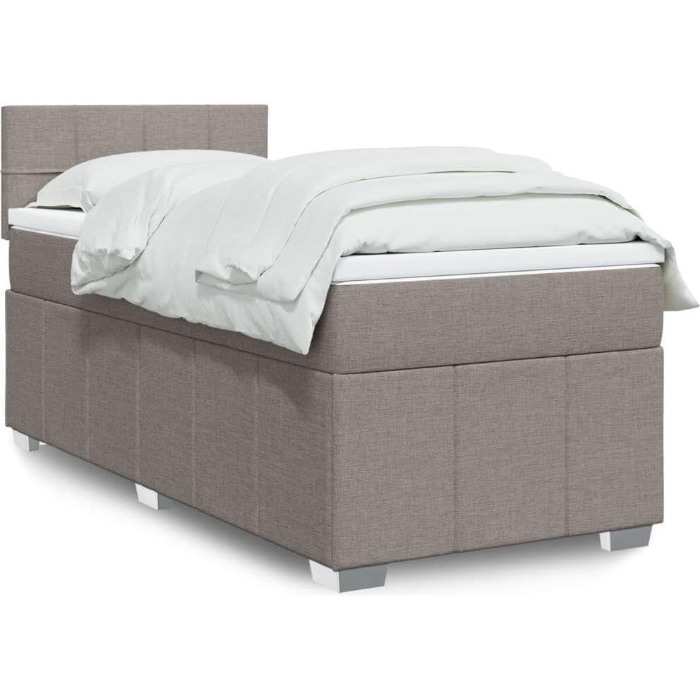 VidaXL, Bett, Bo x springbett mit Matratze 90 x 190 cm Stoff (90 x 190 cm)