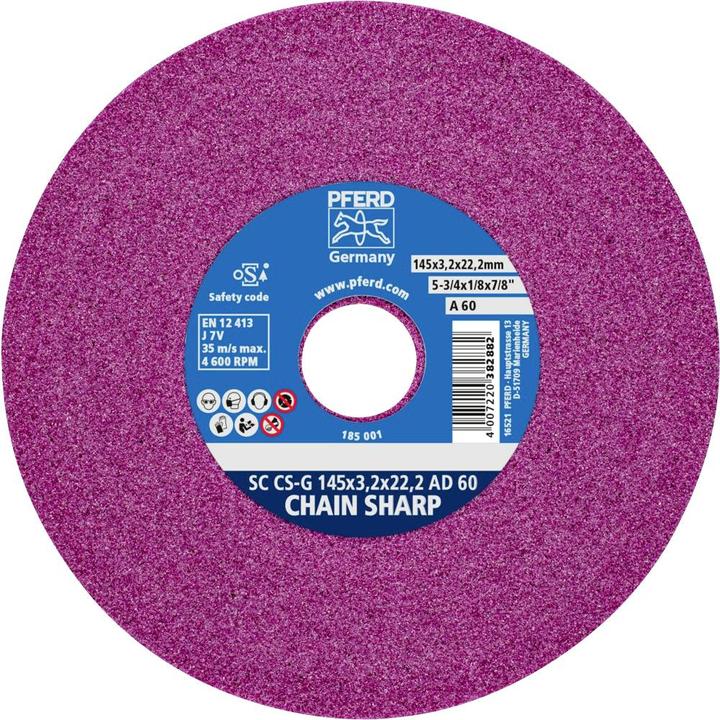 Actual product image Pferd Chain sharpening disc SC CS-G 145x3,2x22,2 AD 60J7V (60)