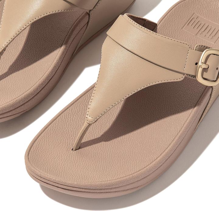 Actual product image Fitflop Lulu Adjustable Leather Toe Post Sandal (39)