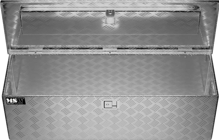 Produktbild MSW Alubox Riffelblech Alukiste Truckbox Werkzeugbox Transportkiste Deichselbox 150L (1 Teil)