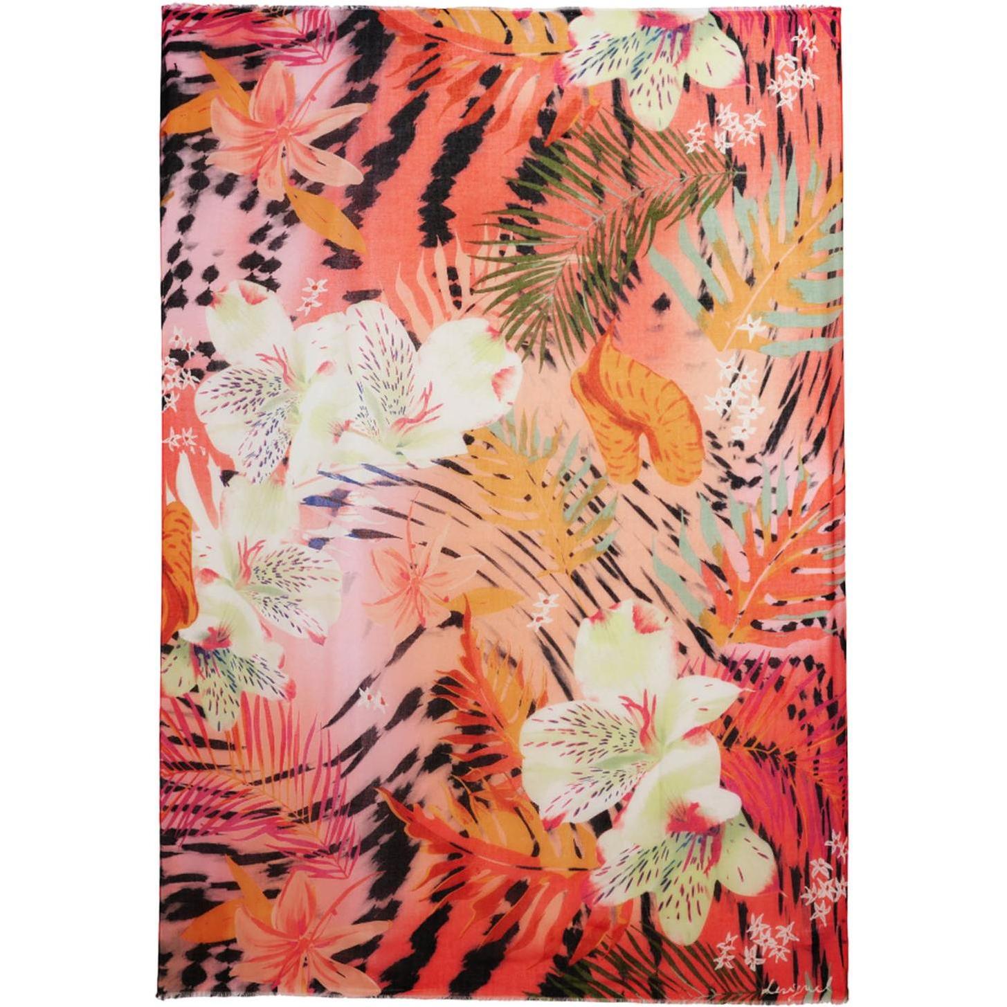 Desigual, Damen, Schal, Nasau Rectangle Foulard, Mehrfarbig, Pink