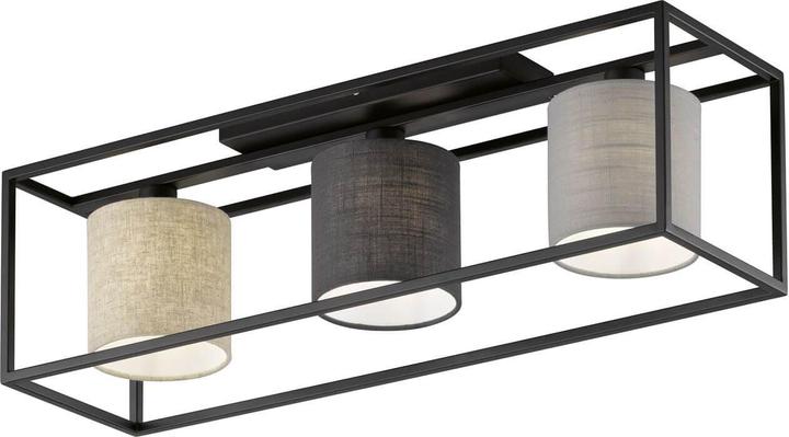 Fischer & Honsel Honsel thinking lamp Isko - sand black/fabric shades linen light grey+grey+sand (213 (E14)