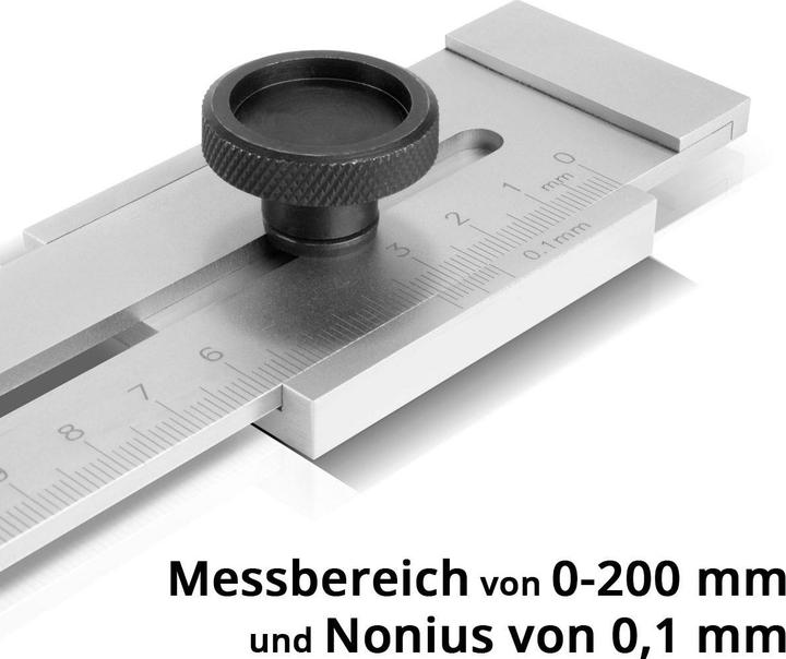 Actual product image Stahlwerk Coating gauge with 200 mm measuring range and 0.1 mm vernier made of stainless steel (20 cm)