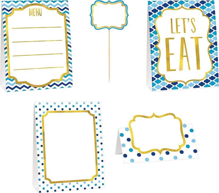 Actual product image Amscan Chevron Buffet Decorations Set (Pack of 12) (12 pcs.)