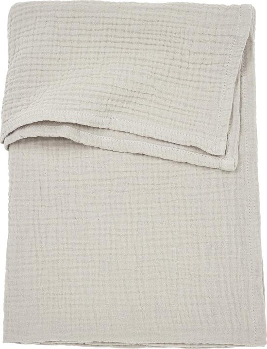 Meyco Baby Uni cot sheet - pre-washed muslin - greige - 100x150cm