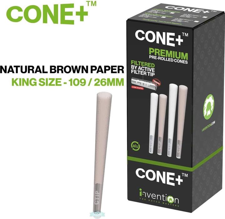 Cones CONE+ King Size Natural Brown C Tip Filter 109/26 100pcs