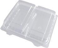 Actual product image MultiLine Smørrebrødsbakke 2-rum L160xW140xH50mm RPET Clear,6 pk x 44 pcs/krt