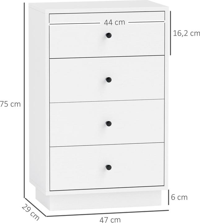 Actual product image Homcom Chest of drawers (47 x 29 x 75 cm)