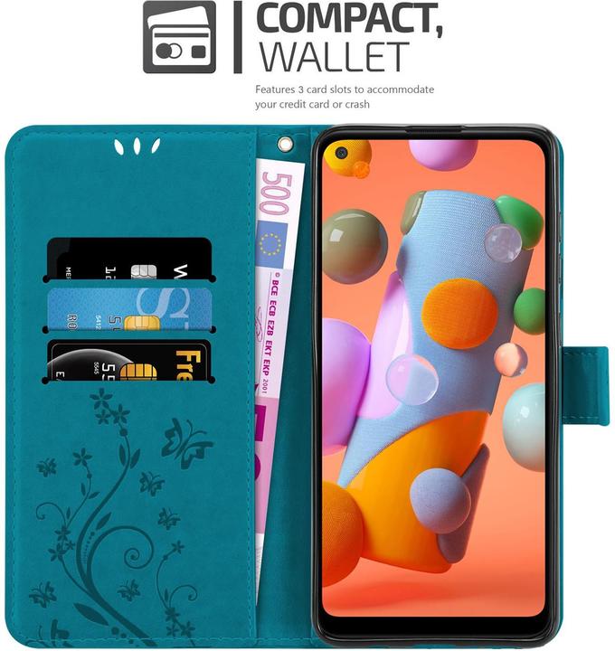 Produktbild Cadorabo Flower Book Cover (Samsung Galaxy M11, Samsung Galaxy A11)