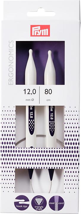 Image du produit Prym Aiguilles circulaires ergonomiques 12.00 mm, 80 cm