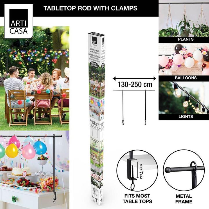 Image du produit Arti Casa Tige de table avec pinces