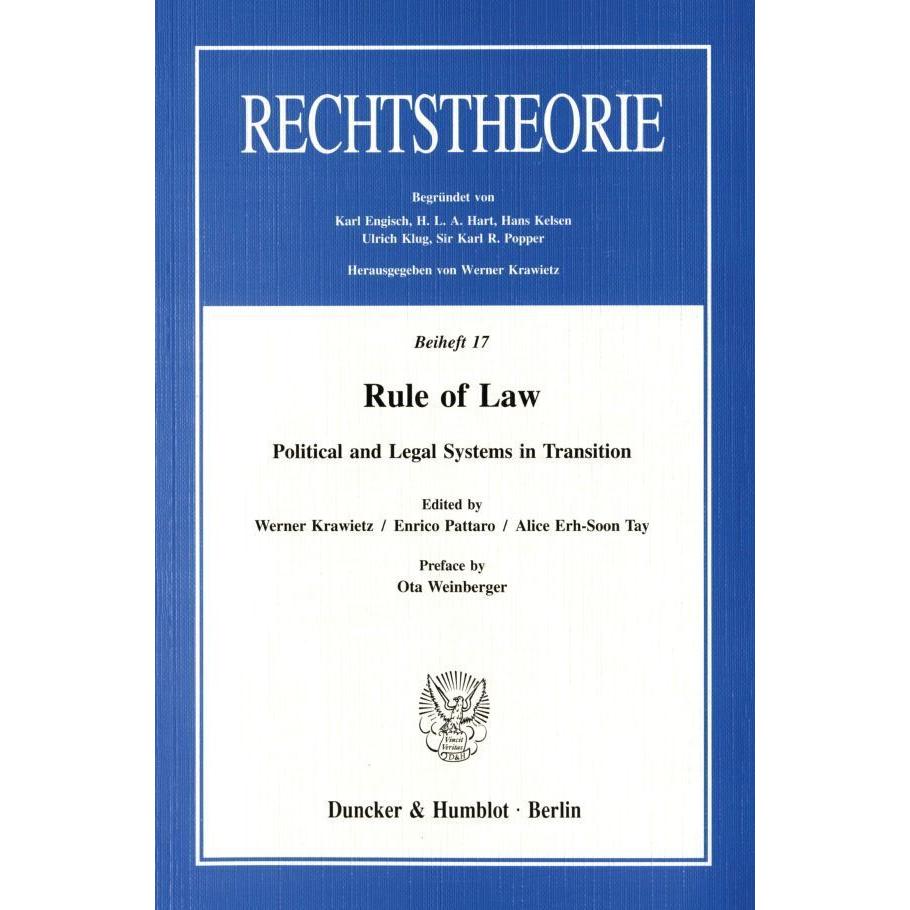 Thumbnail - Rule of Law, Fachbücher von Werner Krawietz, Enrico Pattaro, Alice Erh-Soon Tay