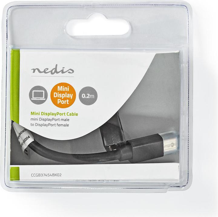 Immagine prodotto Nedis Cavo Mini DisplayPort DisplayPort 1.4 Mini DisplayPort Maschio DisplayPort Femmina 48 Gbps Nichel (0.20 m, DisplayPort)