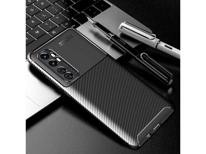 Produktbild Screenguard Xiaomi Mi Note 10 Lite Hülle Carbon Design TPU Case (Xiaomi Mi Note 10 Lite)
