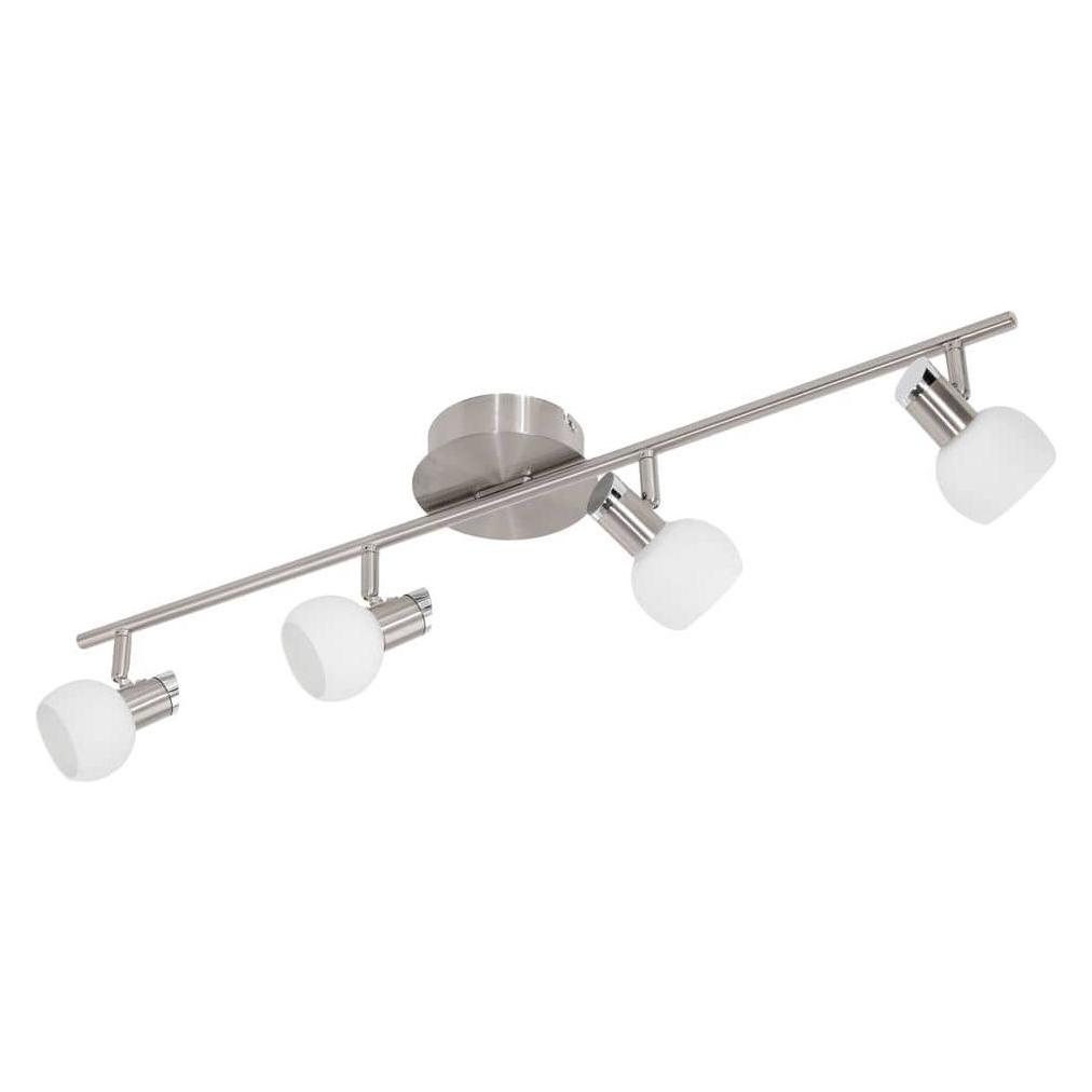 Eglo, Wandlamp + Plafondlamp, 94256 Sesto 2 Led Spot 4x3.3W Stahl Nickel-matt Chrom Weiss Lackiert