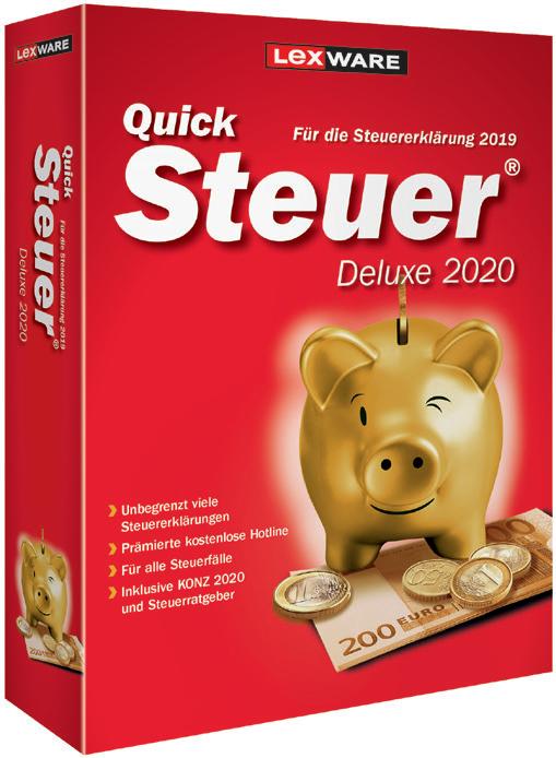 Produktbild Lexware QuickSteuer Deluxe 2020 (1 User, 12 Monate)