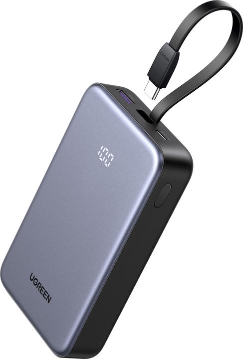 Image du produit Ugreen Power Bank 20000mAh 22.5W with Integrated USB-C Cable Banque d'alimentation - 20000 mAh (20000 mAh, 22.50 W)
