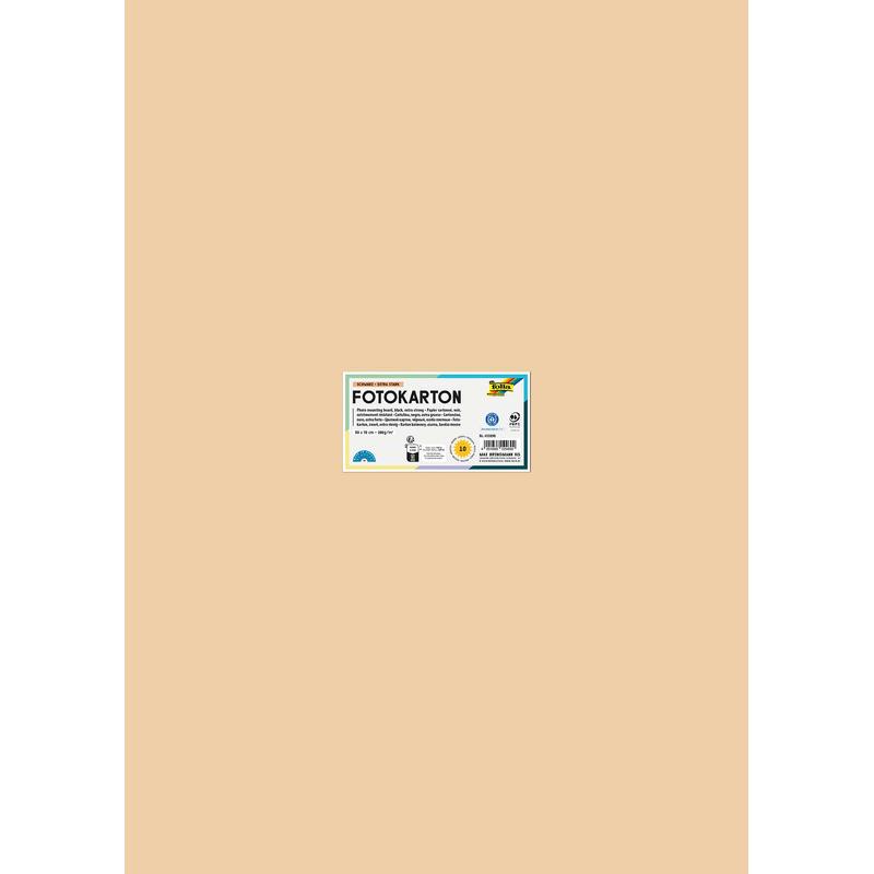 Thumbnail - Folia, Bastelpapier, Fotokarton, (B)500 x (H)700 mm, 300 g/qm, chamois (300 g/m²)