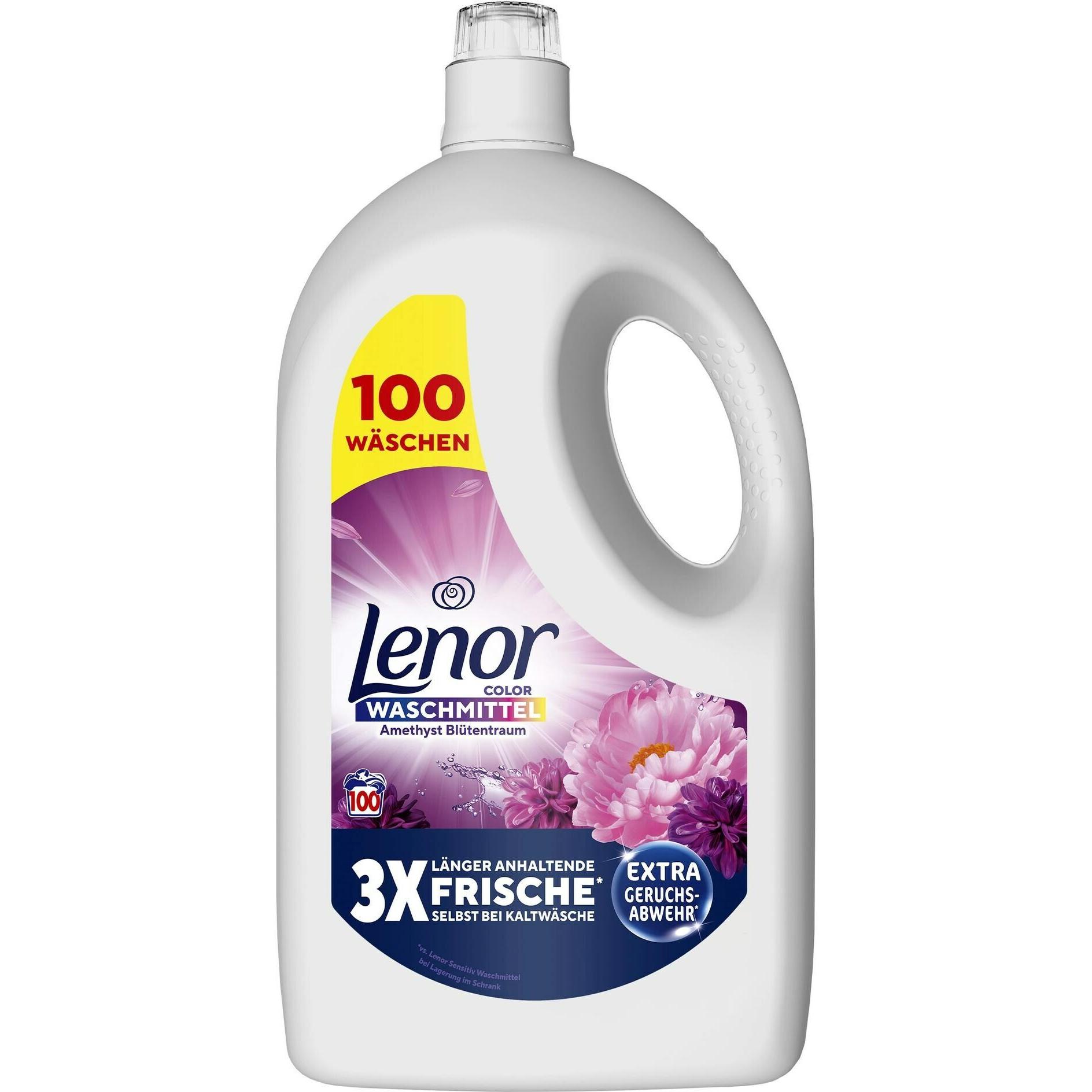 Lenor WM Flüssig Amethyst & Blütentraum 4,5L Waschmittel 100 WL, Bucato