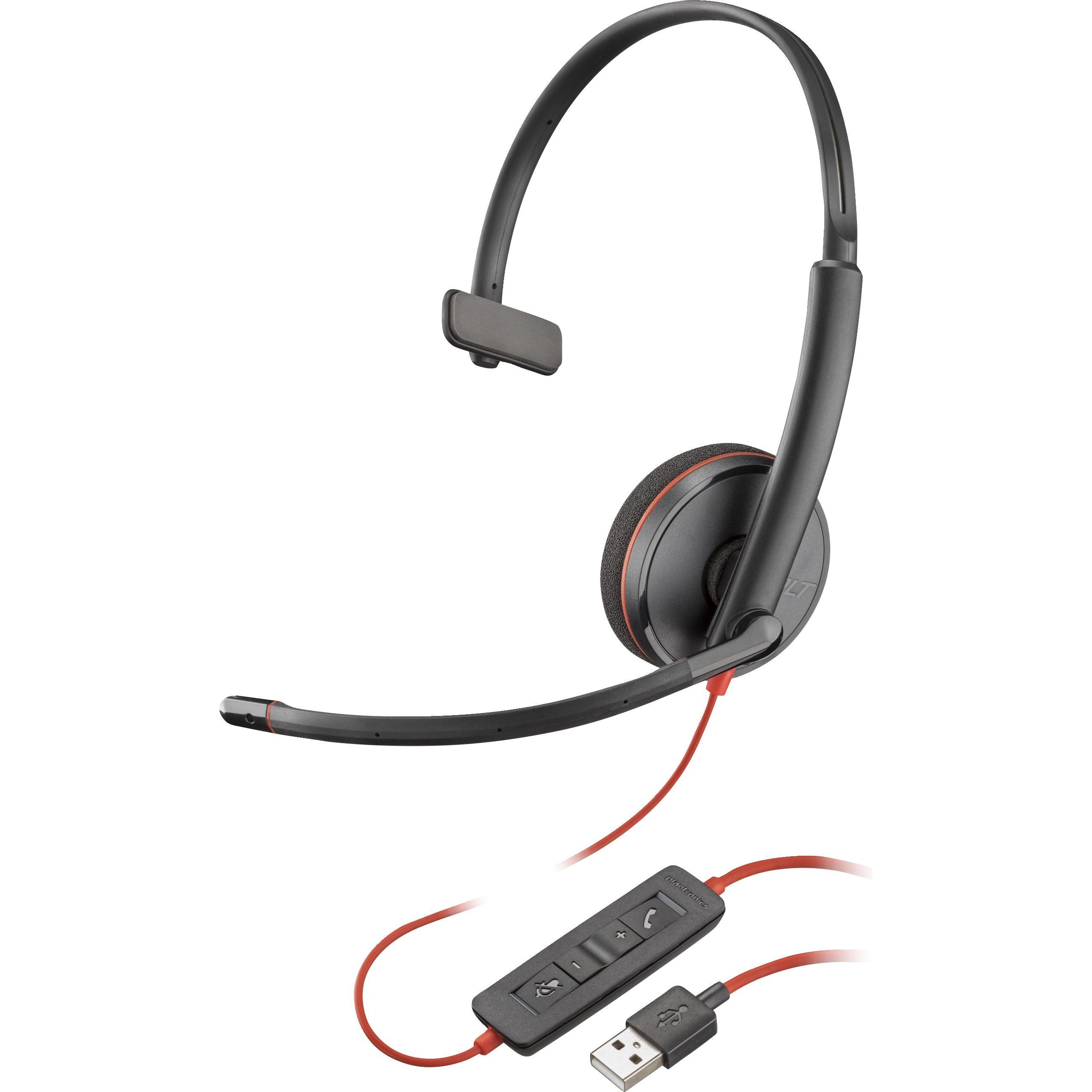 Poly Blackwire C3210 USB-A (Kabelgebunden, USB-A), Office Headset, Schwarz