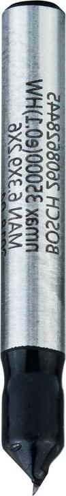 Bosch Professional Zubehör Fraise à rainurer en V, 6 mm, D1 6,35 mm, L 9,2 mm, G 48 mm, 90