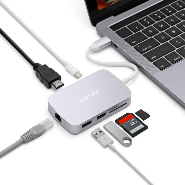 Immagine prodotto Minix NEO-C-GGR (USB-C, 7 Porti)