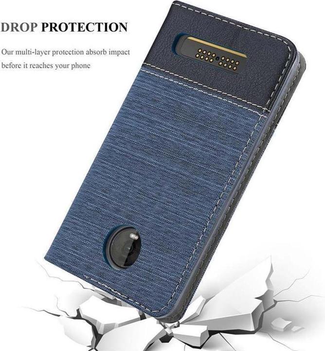 Produktbild Cadorabo Book Jeans Optik Cover (Motorola Moto Z4)