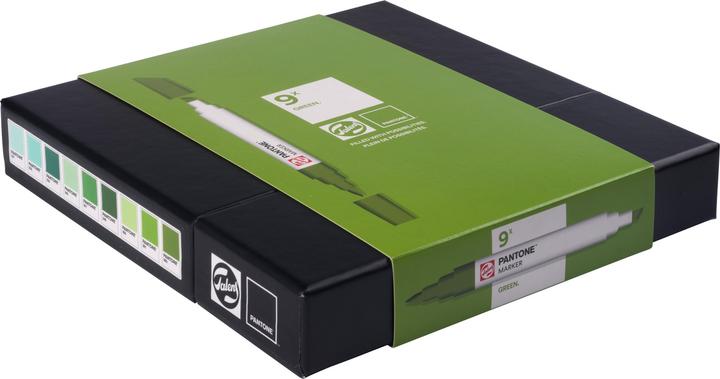 Image du produit Talens Pantone Marker 9x Set Green, Strichstärke: Keine Angabe (9x)