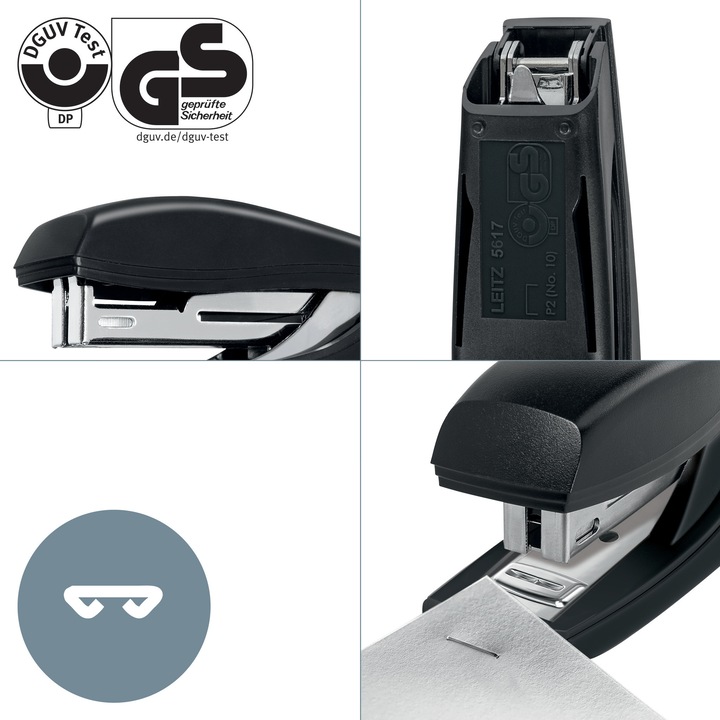 Actual product image Leitz Stapler NeXXt Recycle 10 pages, Black (10 Sheets)