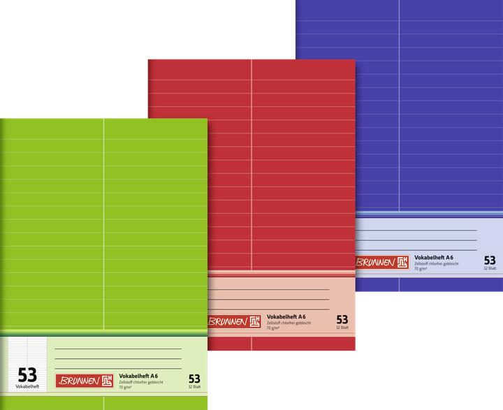 Immagine prodotto Brunnen Libretto di vocabolario A6 32 fogli righello 53 (A6, Righe)