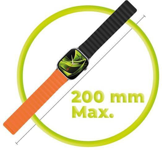 Actual product image Mobile Origin Magnetic Watch Strap II orange/black - Apple Watch 49mm/46mm/45mm/44mm