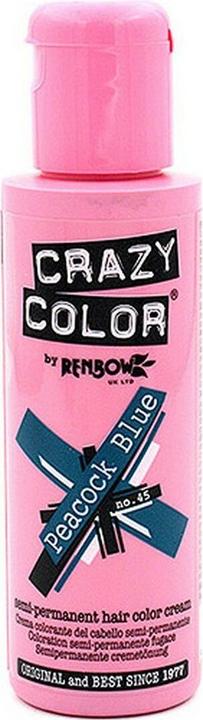 Produktbild Crazy Color Renbow Semi-Permanent Hair Color Dye peacock blue 45-100 ml, 1er pack (1 x 115 g) (45)
