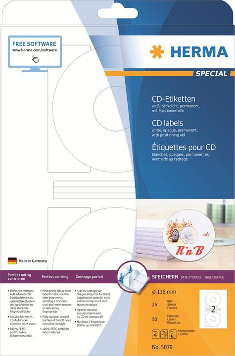 Immagine prodotto HERMA Etichette per CD A4