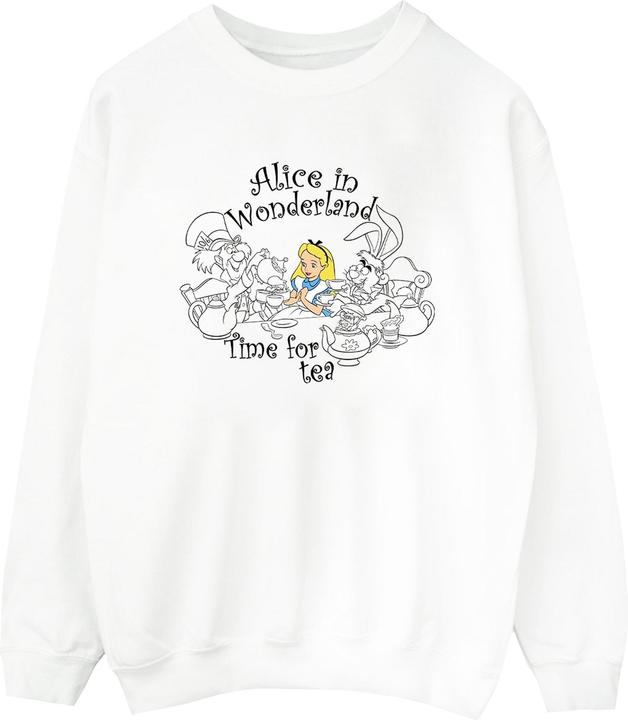 Actual product image Disney Mens Alice In Wonderland Time For Tea Sweatshirt (XL)