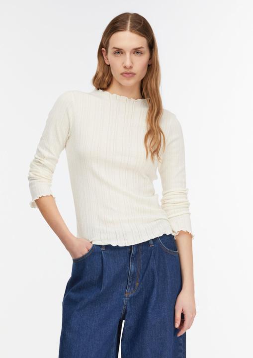 Produktbild Comma Langarmshirt aus Ajoursjersey (48)