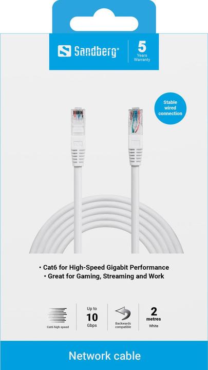 Produktbild Sandberg Netzwerk-Kabel UTP Cat6 2 m (U/UTP, CAT6, 2 m)