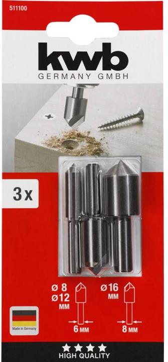 Actual product image kwb Countersink Replacement (8 mm, 12 mm, 16 mm)