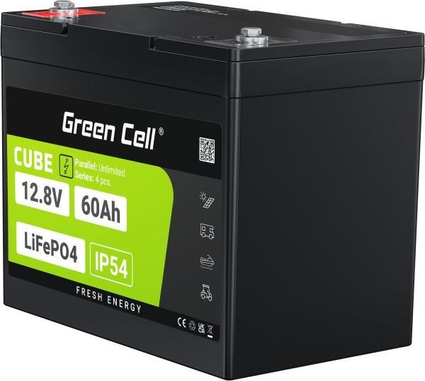 Actual product image GreenCell Green Cell CUBE LiFePO4 Spezial-Akku LiFePo-Block Schraubkontakt Li-Ion 12.8 V 6 (12.80 V, 60 Ah)