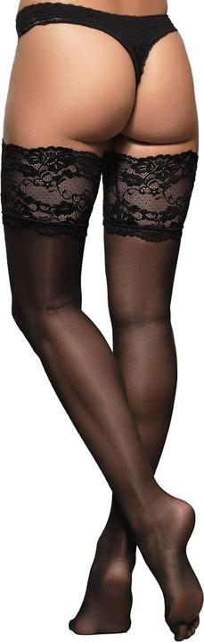 Produktbild Christine Le Duc Christine Sexy Spitzenstrümpfe Schwarz (L, XL)